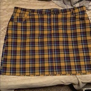 Plus Size plaid skirt